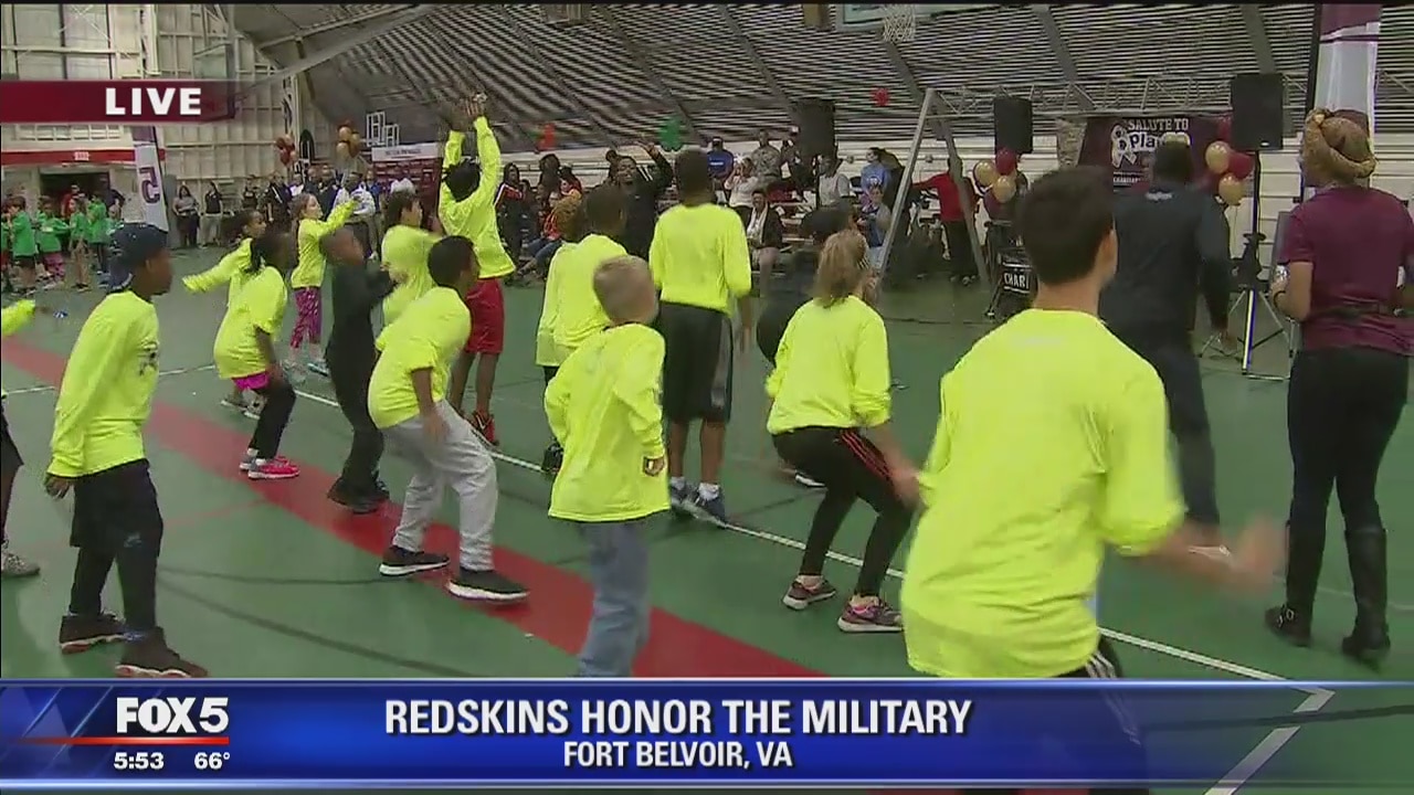 Washington Redskins host Play 60 event for kids of military families in Salute to Service