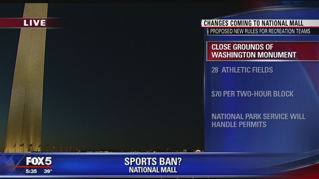 Park Services proposes banning sports on National Mall