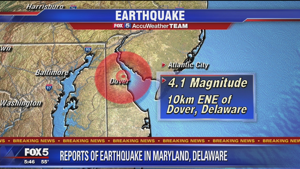 4.1-magnitude earthquake strikes in Delaware Bay