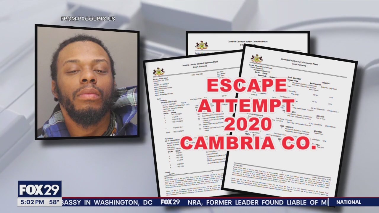 Inmate escapes Philly police outrunning 2 officers before disappearing
