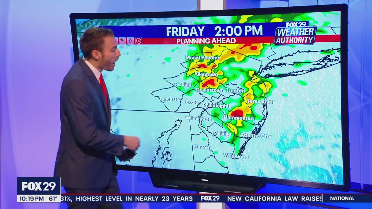 Weather Authority: 10 p.m. Thursday forecast