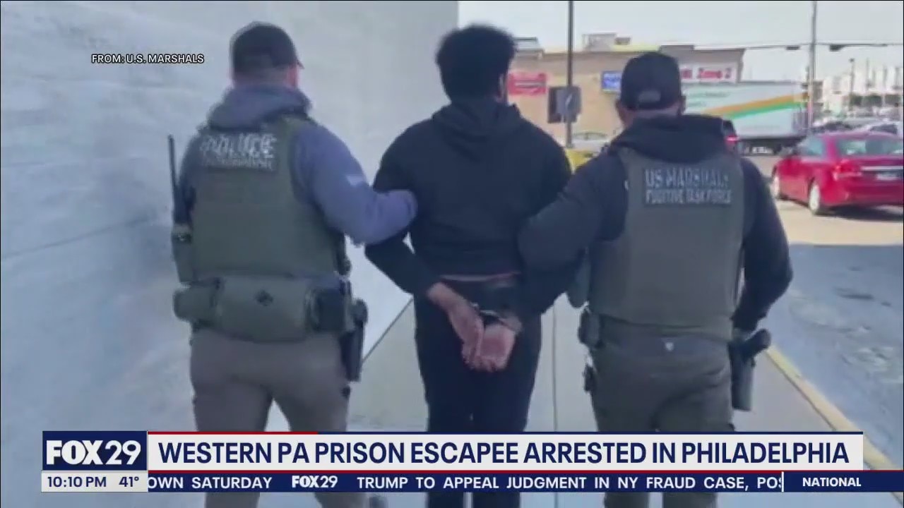 Pennsylvania prison escapee swarmed by agents while leaving Philadelphia gym