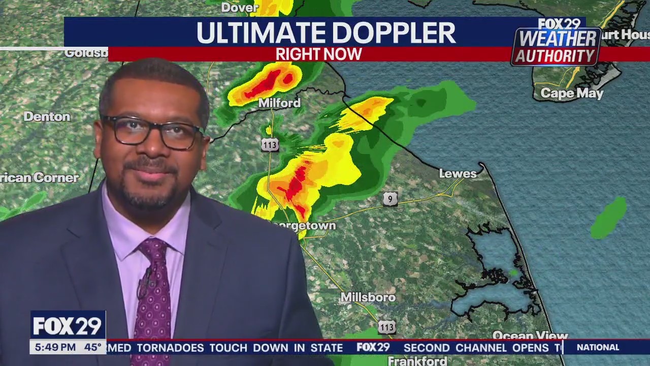Severe storms roll across Delaware Valley
