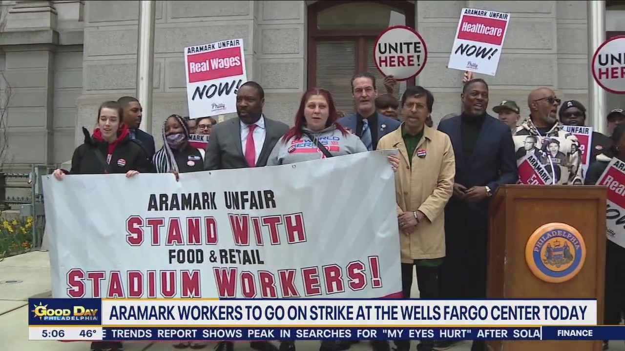 Aramark workers to go on strike at Wells Fargo Center