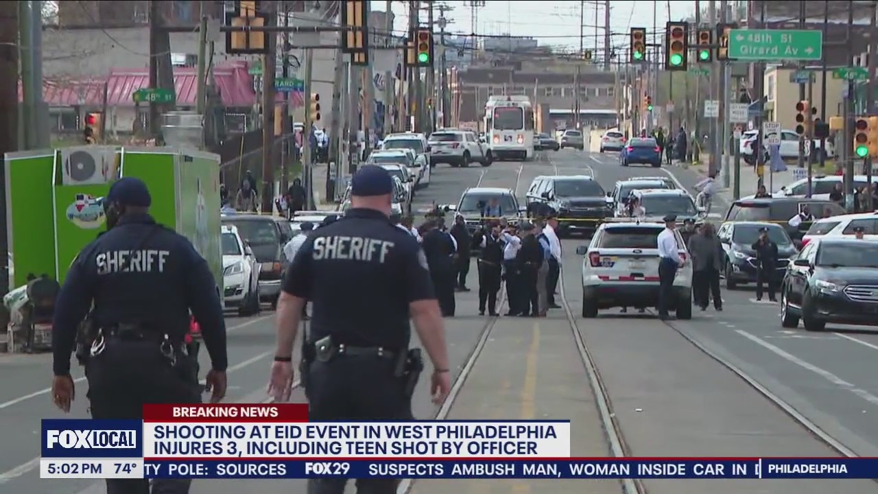 Shooting near Philadelphia Eid event leaves 3 injured, including teen shot by officer