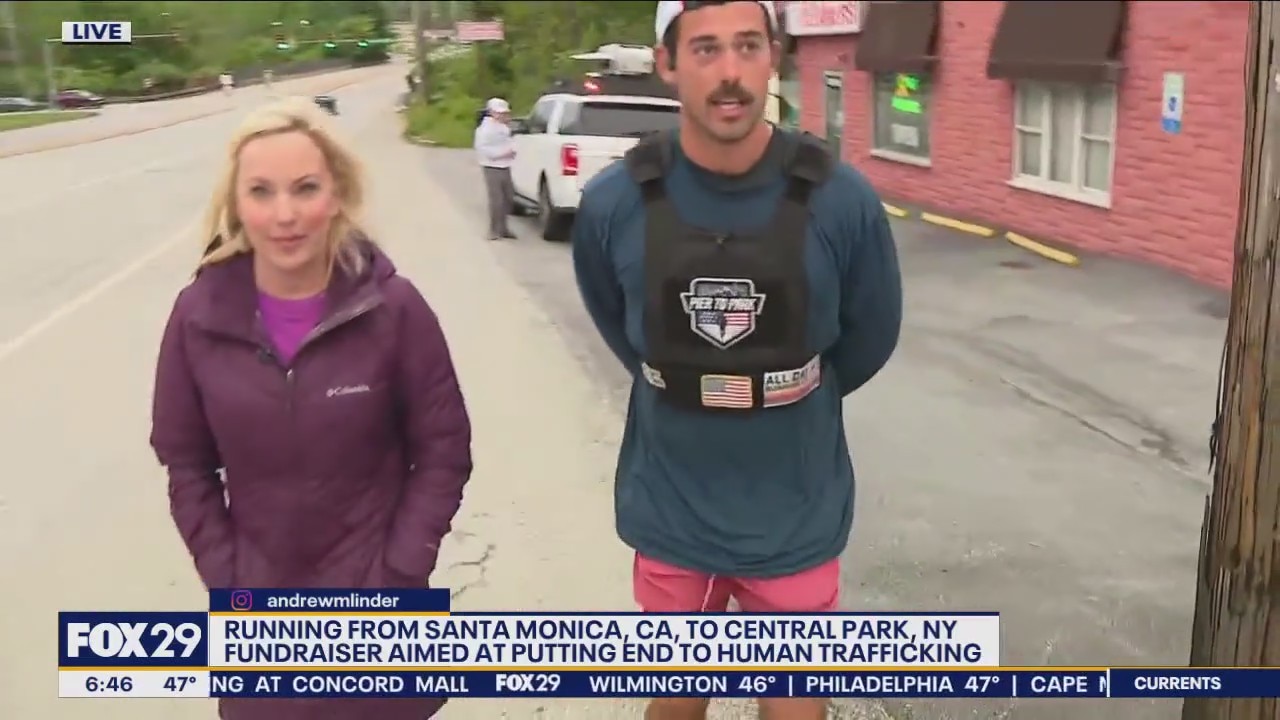 Man running coast-to-coast for fundraiser to raise awareness for human trafficking