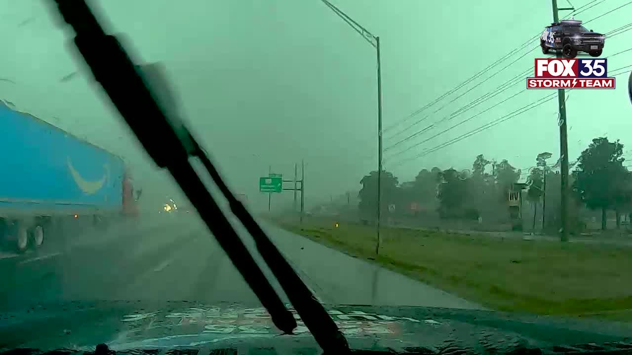 Funnel cloud captured crossing I-75
