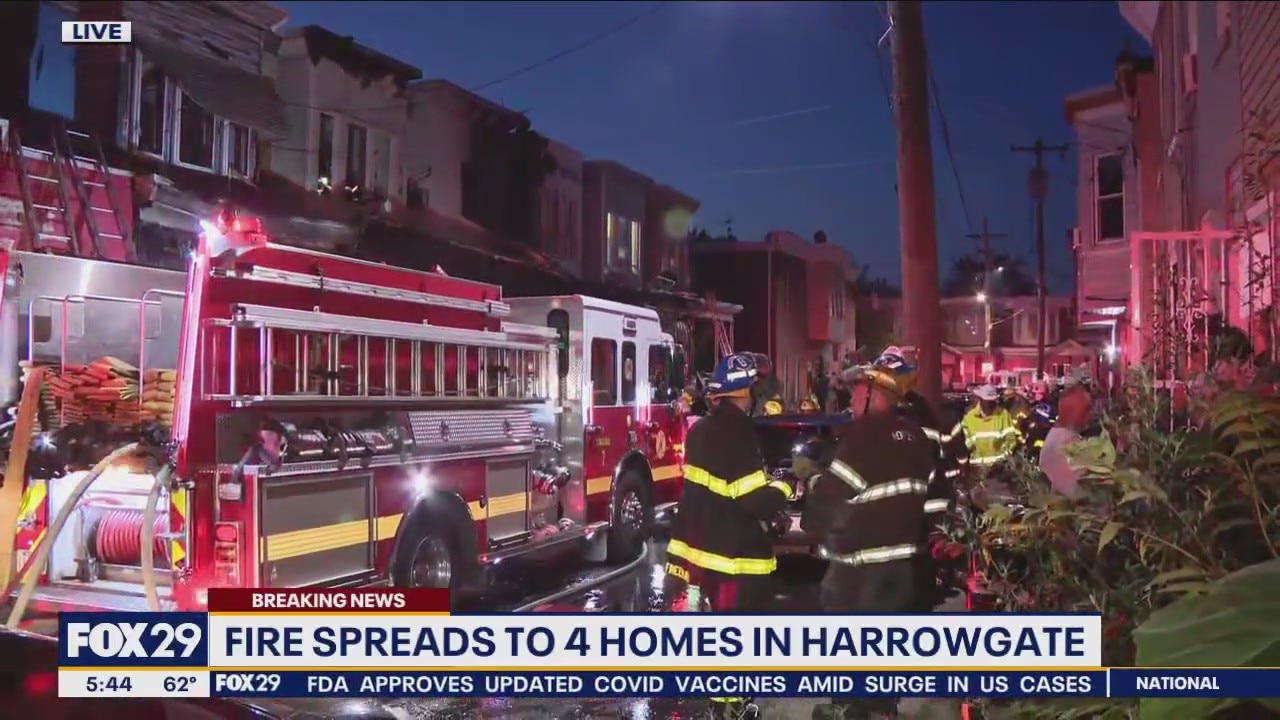 Fire spreads to 4 homes in Philadelphia?s Harrowgate neighborhood