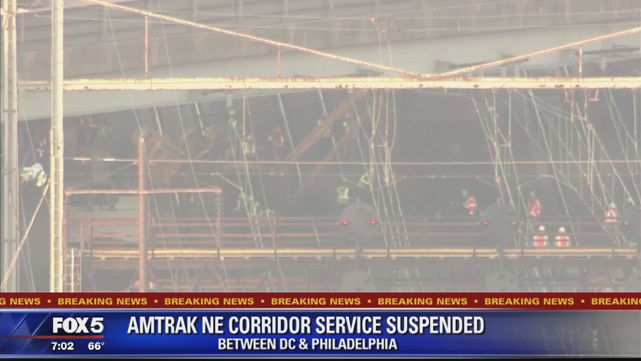 Amtrak Northeast Corridor Service suspended between DC and Philly