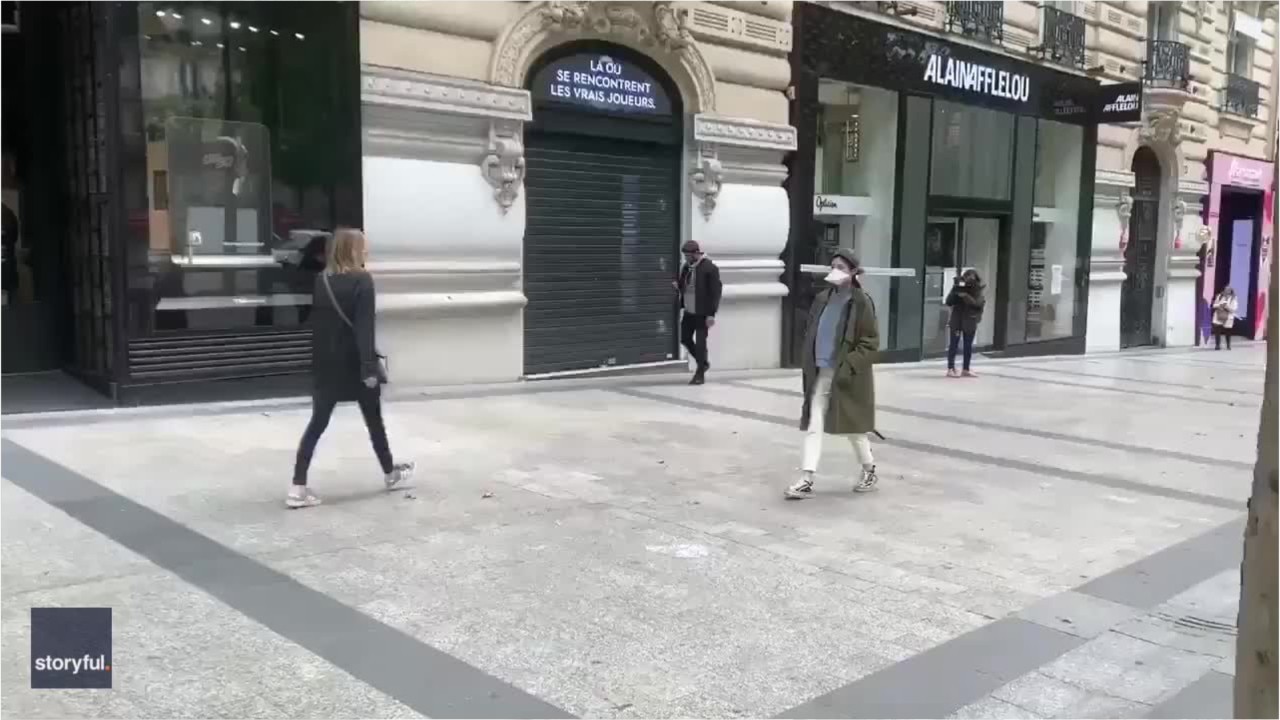 Paris resident utilizes clever social distance device