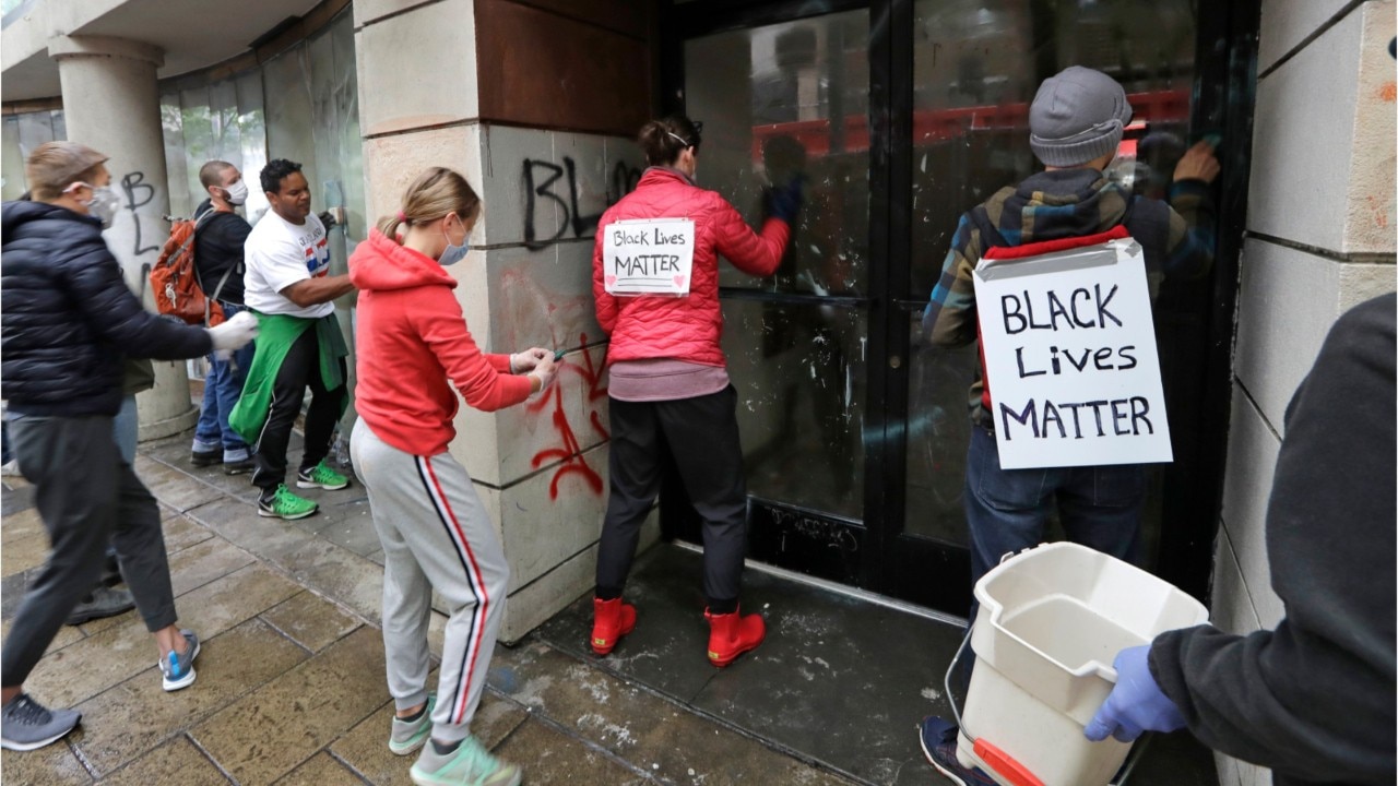 Residents across the U.S. have taken to the streets to clean up their neighborhoods after protests
