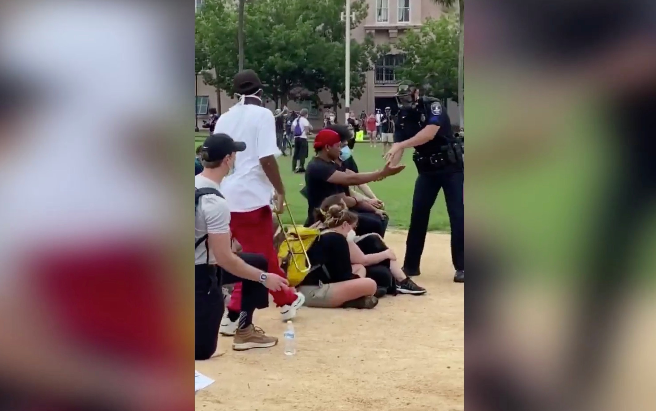 Kneeling SC man arrested during speech