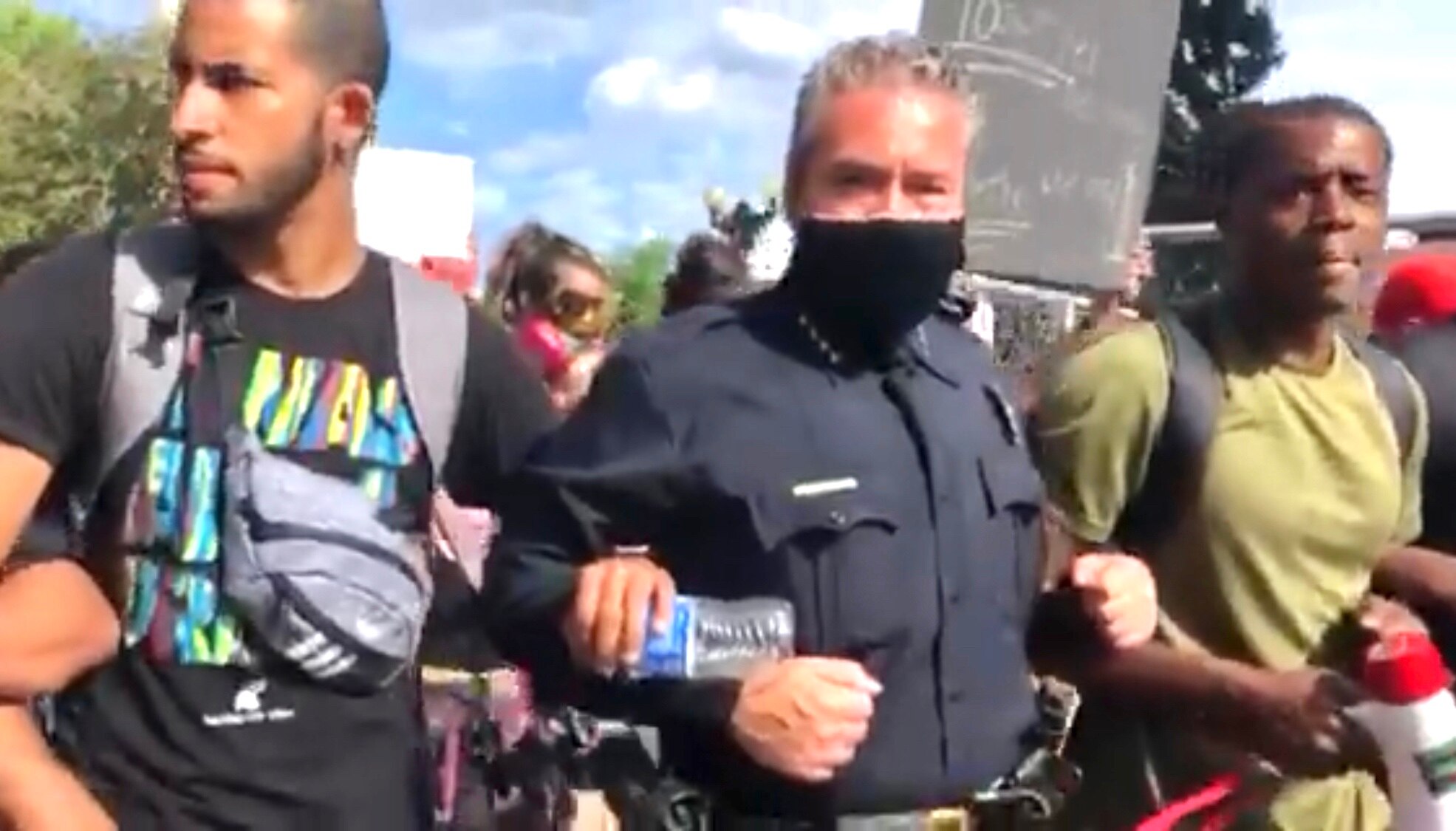 Denver police chief marches
