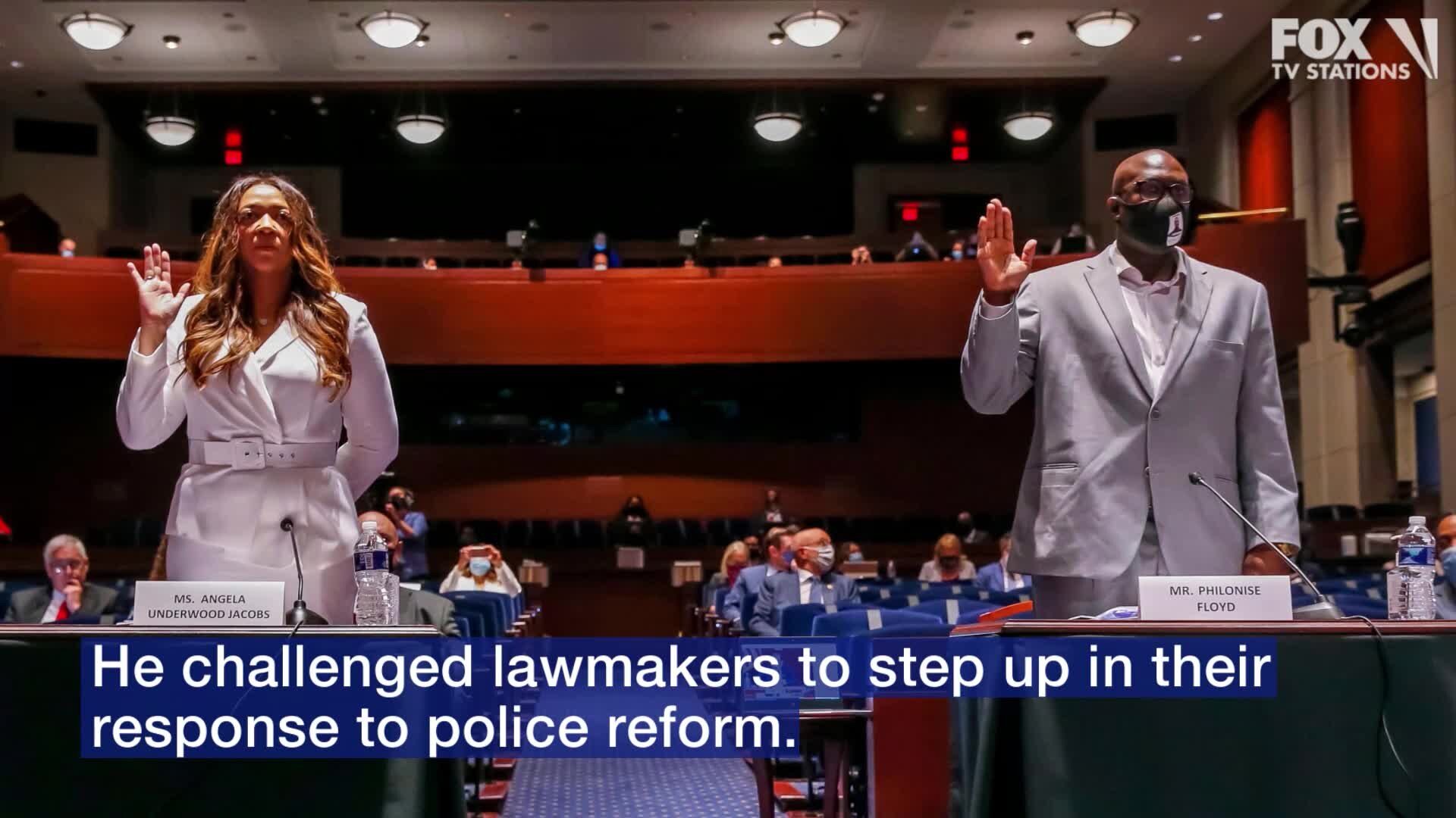 Philonese Floyd speaks in front of Congress