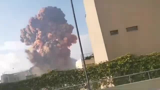 Injured people seen after explosion rocks Beirut