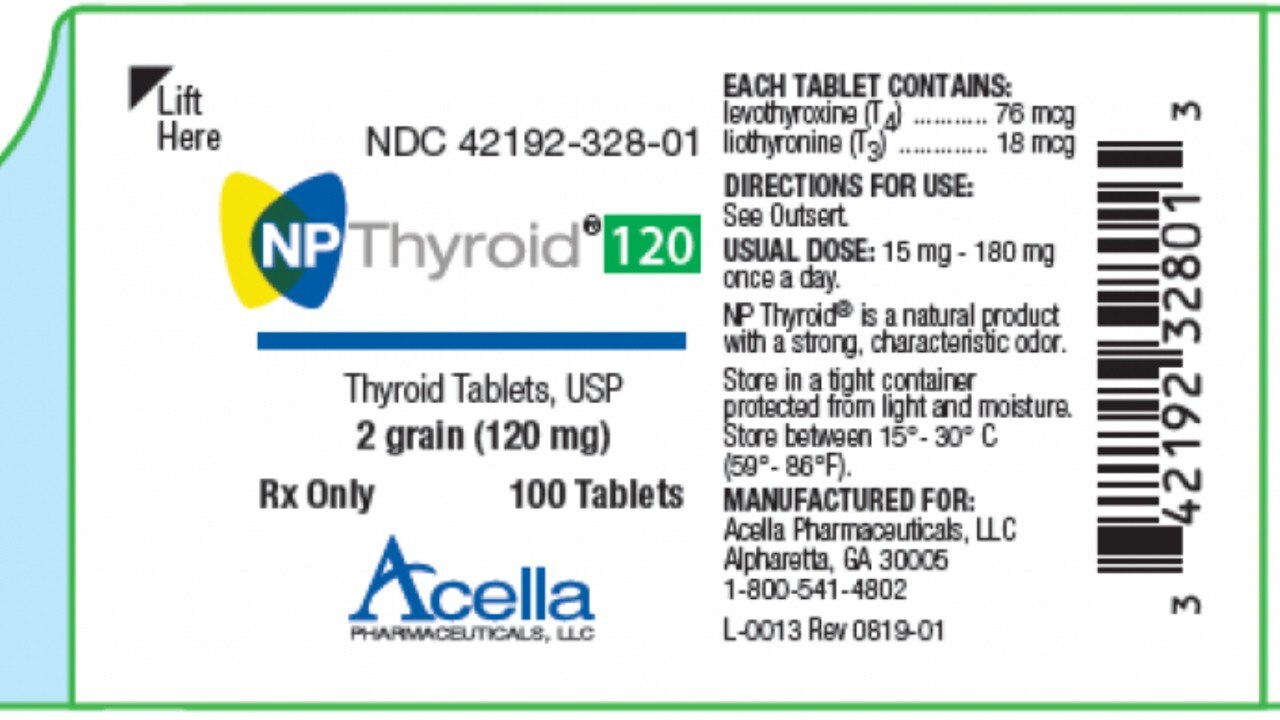 Acella Pharmaceuticals thyroid medication under voluntary recall