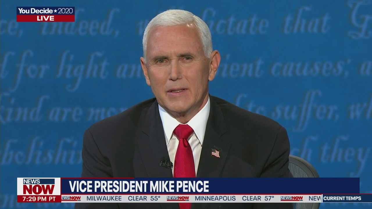 Pence and Harris answer question from Utah eighth grader