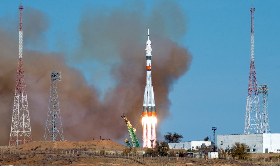 Soyuz spacecraft takes off for International Space Station