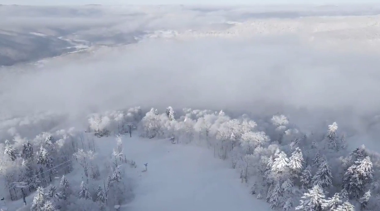 Video Shows Bird's-Eye View of Snowmaking at Virginia's Snowshoe Mountain