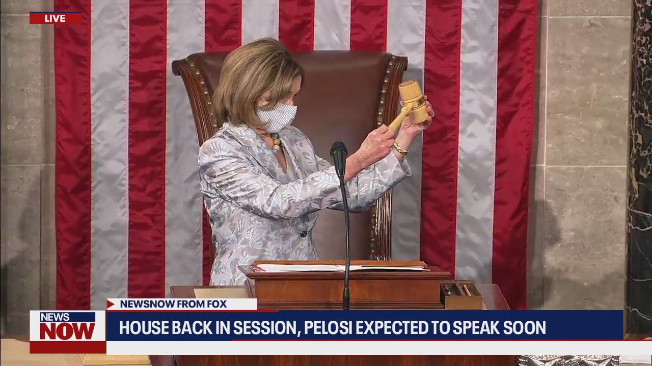 House Speaker Nancy Pelosi speaks after getting reelected
