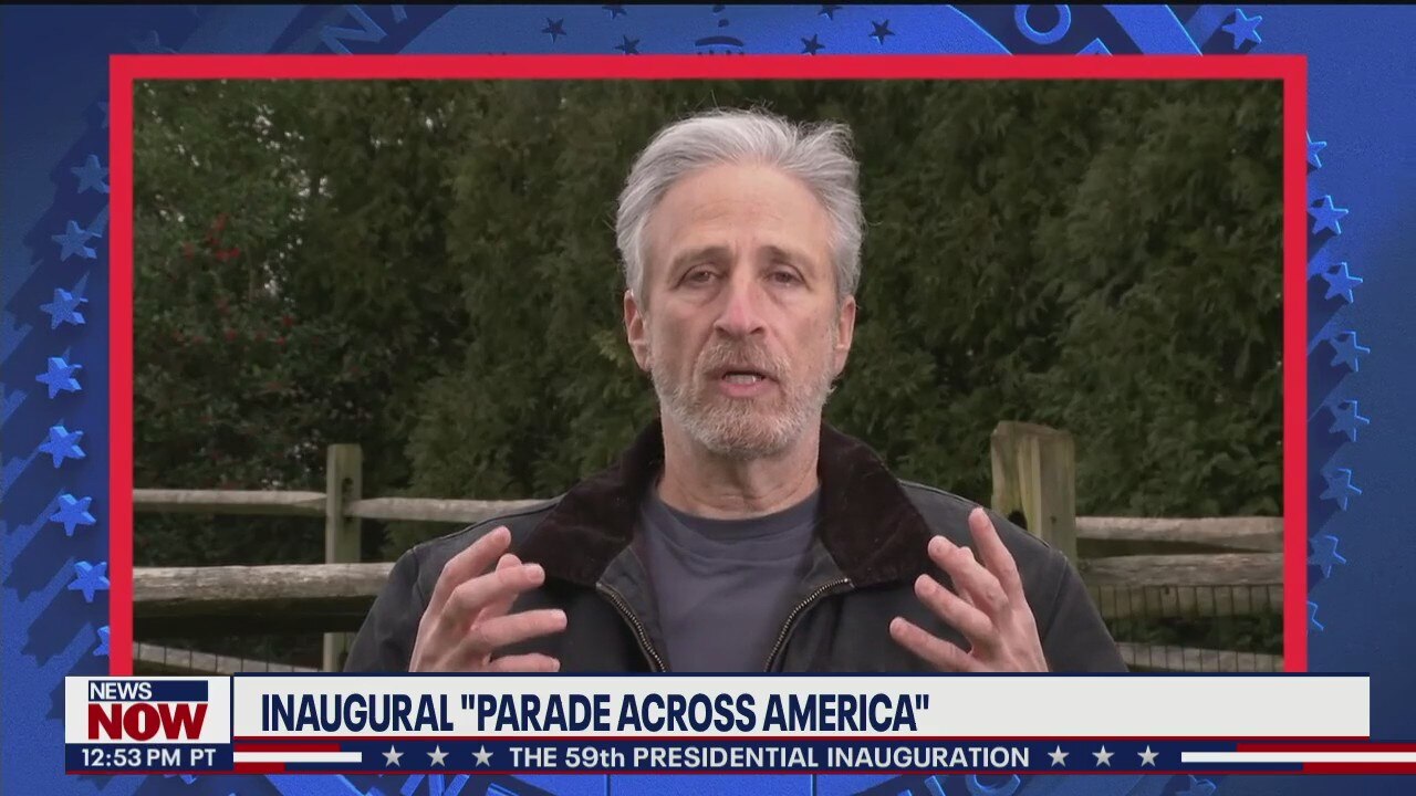 Watch Jon Stewart praise ?unsung heroes? in virtual ?Parade Across America?