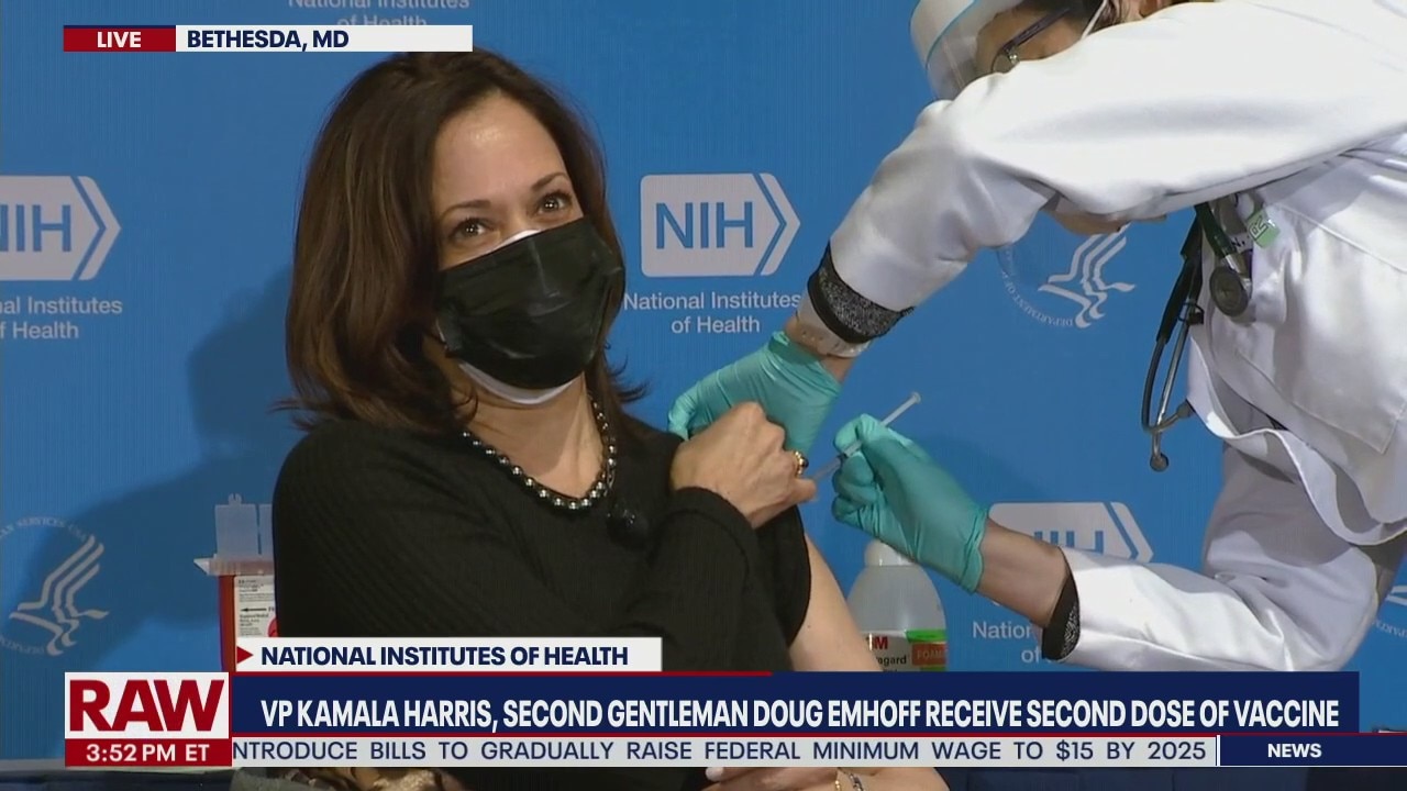 Vice President Kamala Harris receives 2nd vaccine