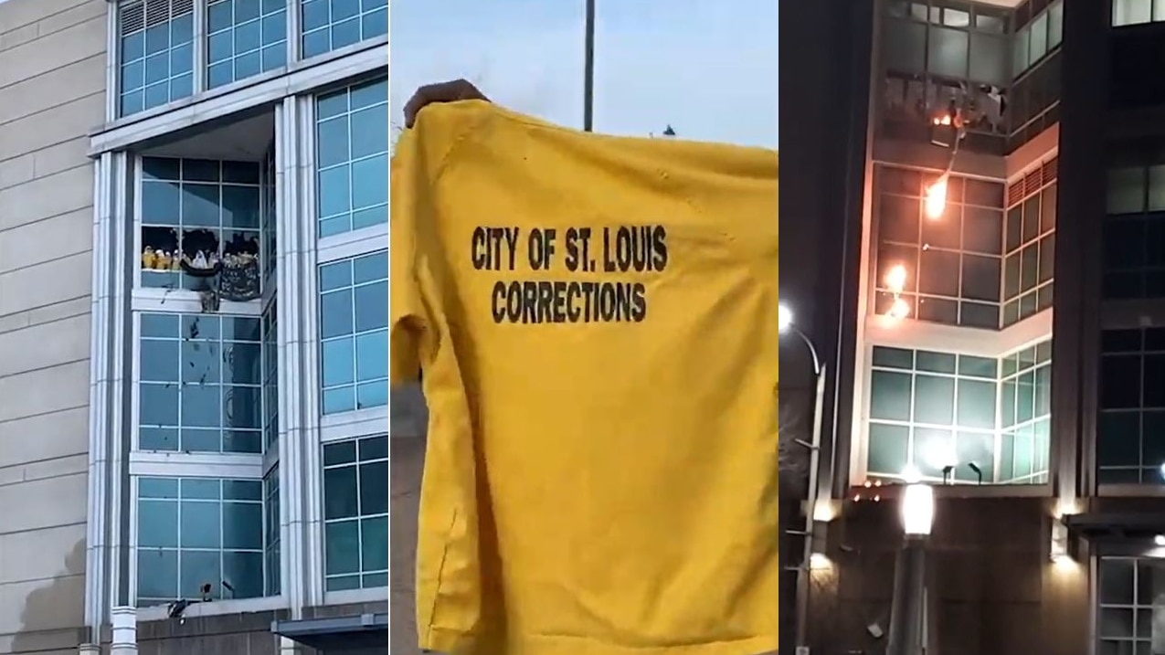 Fires set, windows broken at St. Louis jail