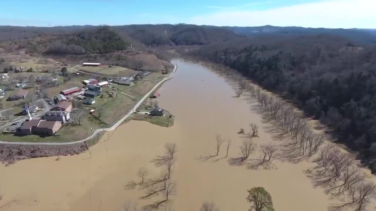 Drone footage shows flooding in eastern Kentucky