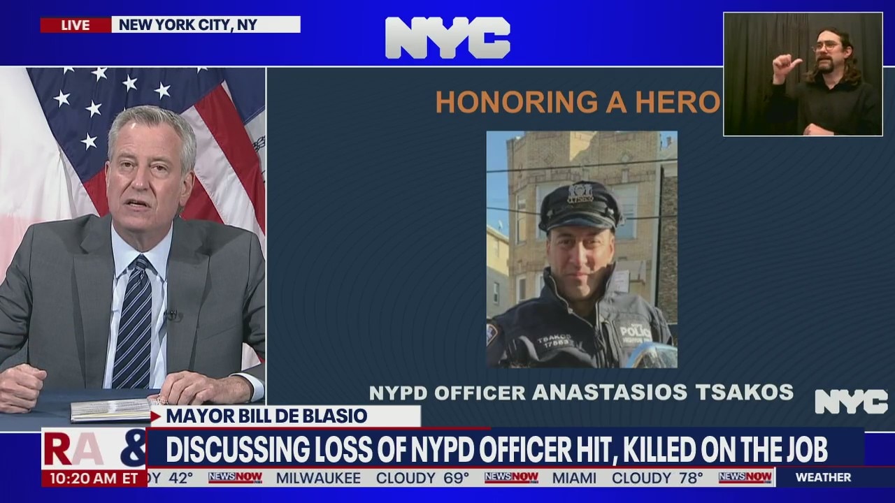 Moment of silence observed for NYC officer hit, killed on the job | NewsNOW from FOX