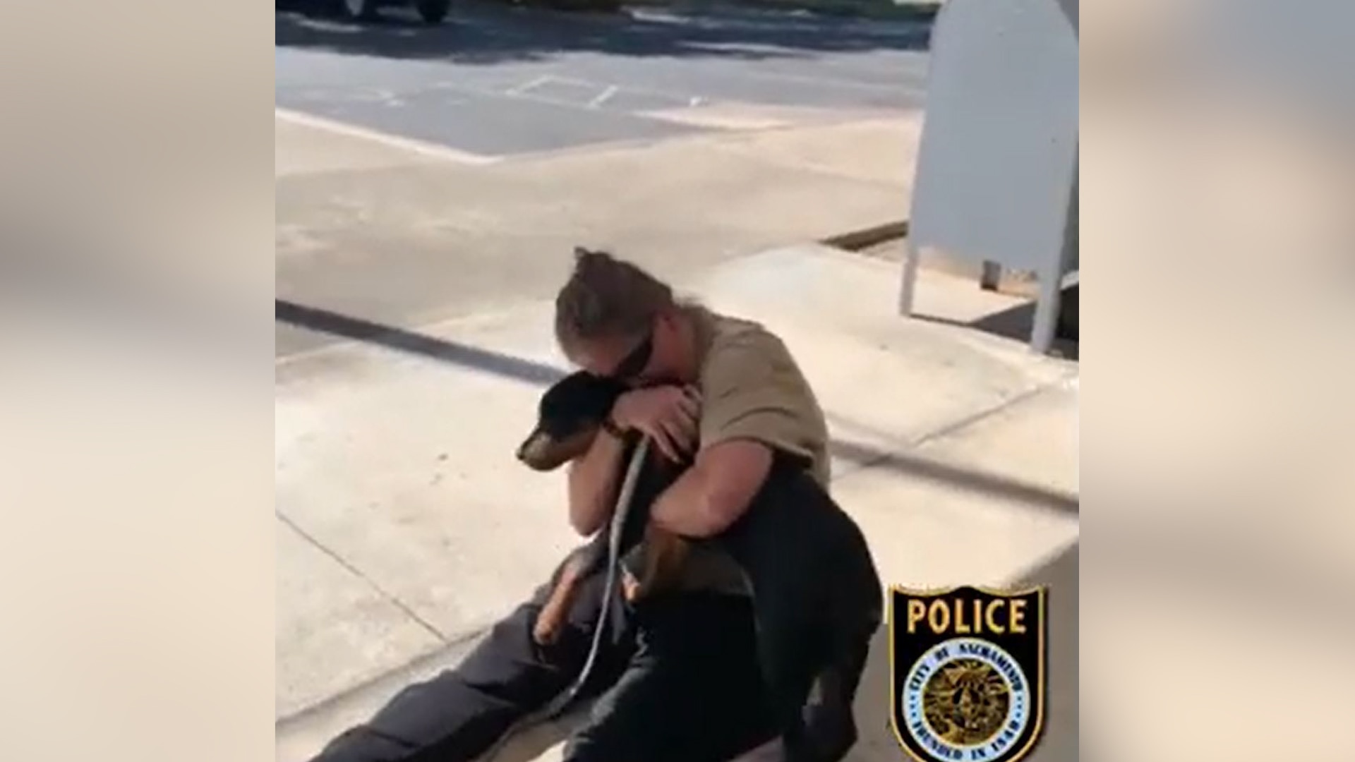 Police capture emotional reunion between stolen dog and owner