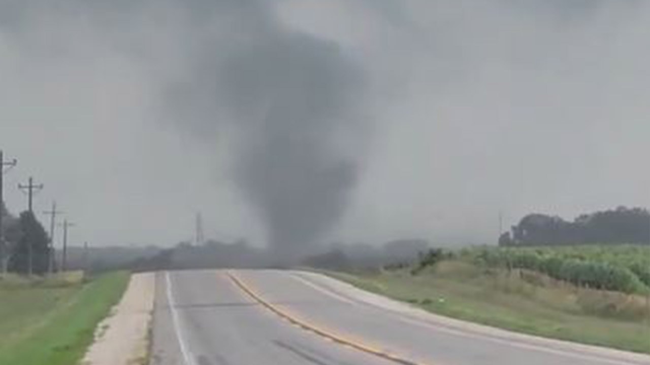 Iowa woman has brush with twister during severe storm
