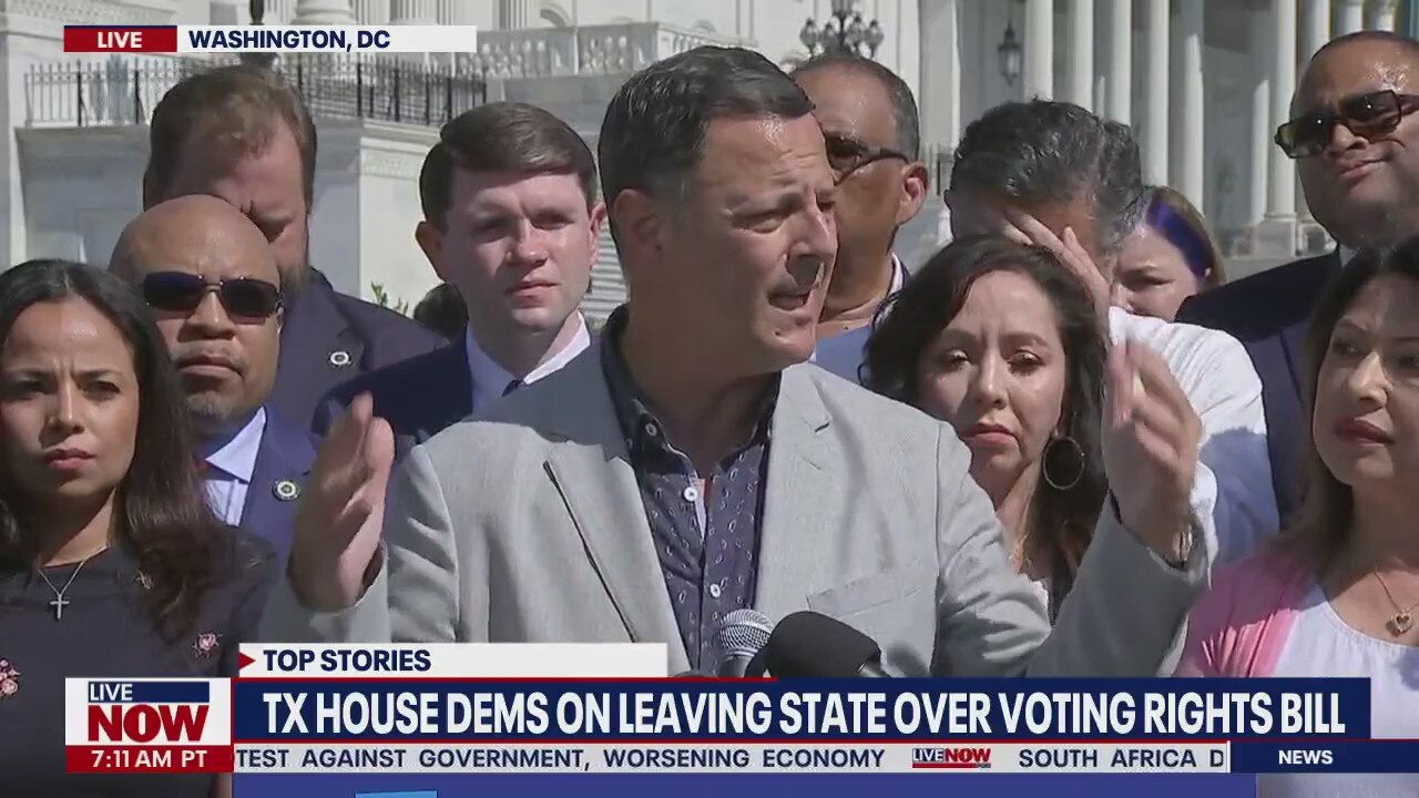 Texas Democrats: 'Republicans have failed Texans!', news conference after leaving to stop voting bill