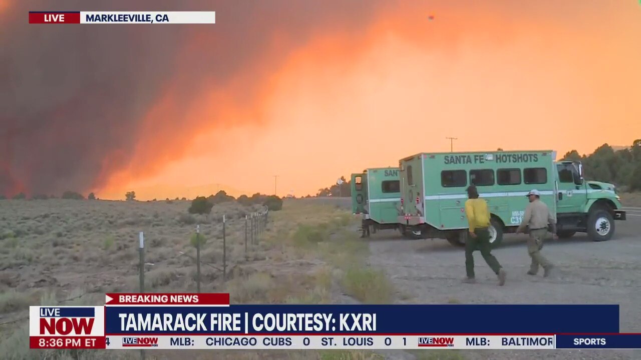 Tamarack Fire creates blood moon and fire tornado, grows in acreage along Highway 395