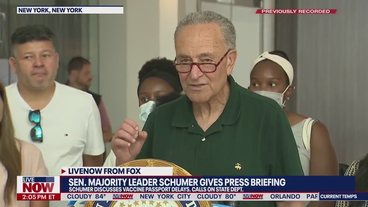 Vaccine passport delays: Schumer calls on assistance from state department