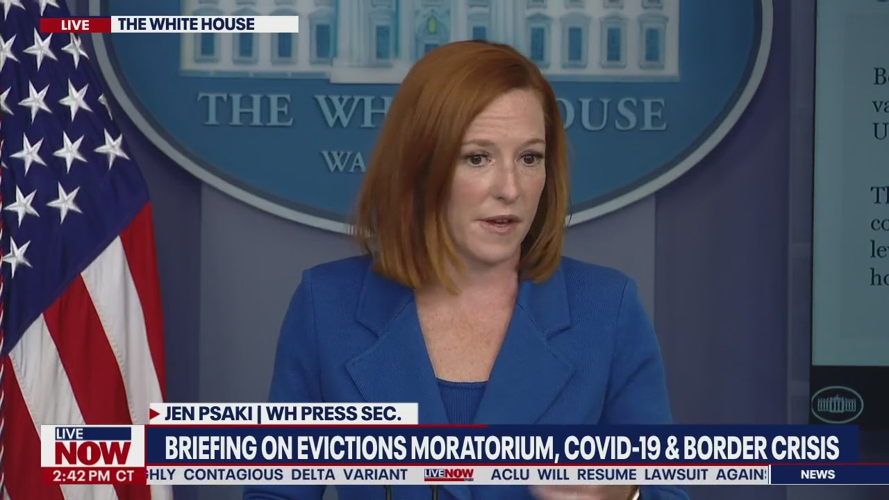 White House press conference on eviction ban