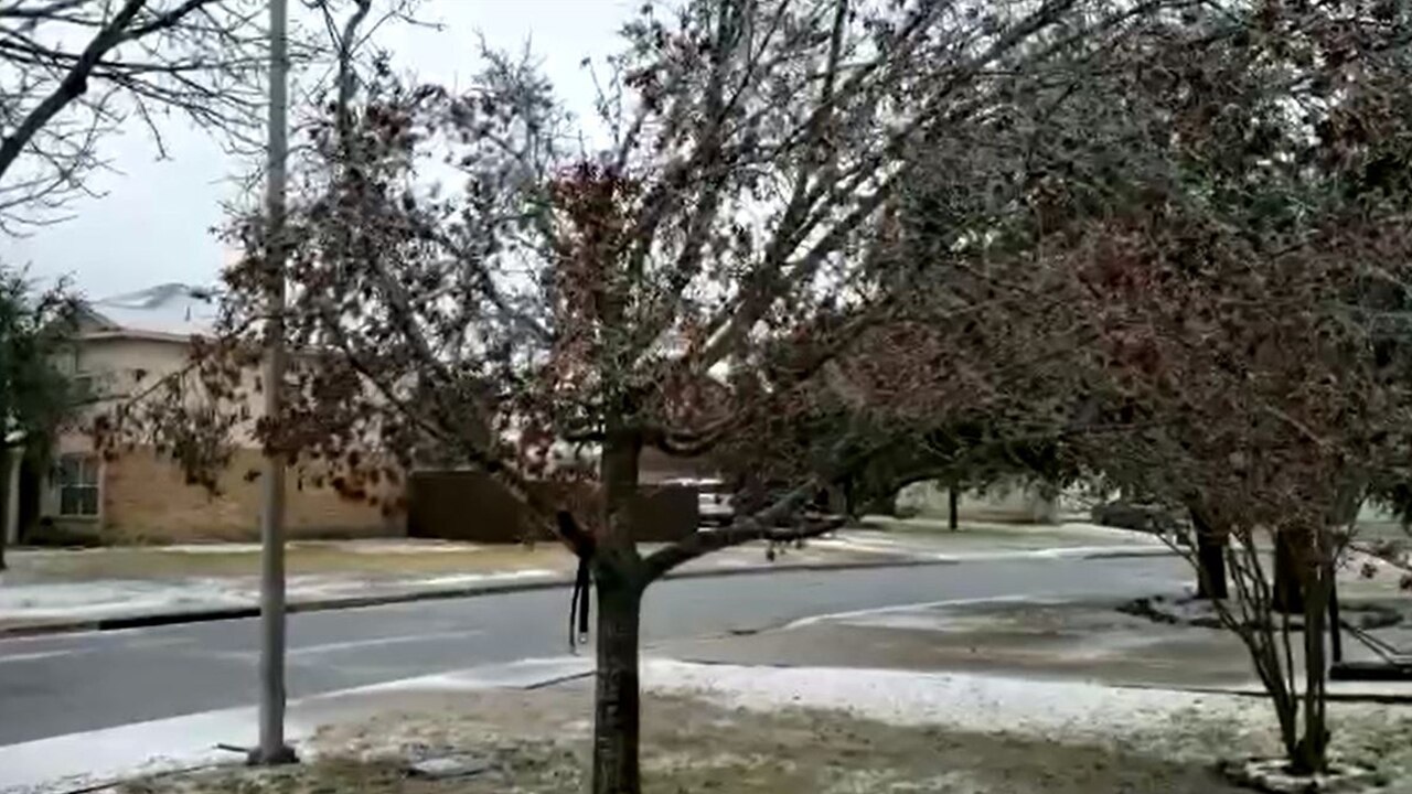 Snow in Dripping Springs, Texas