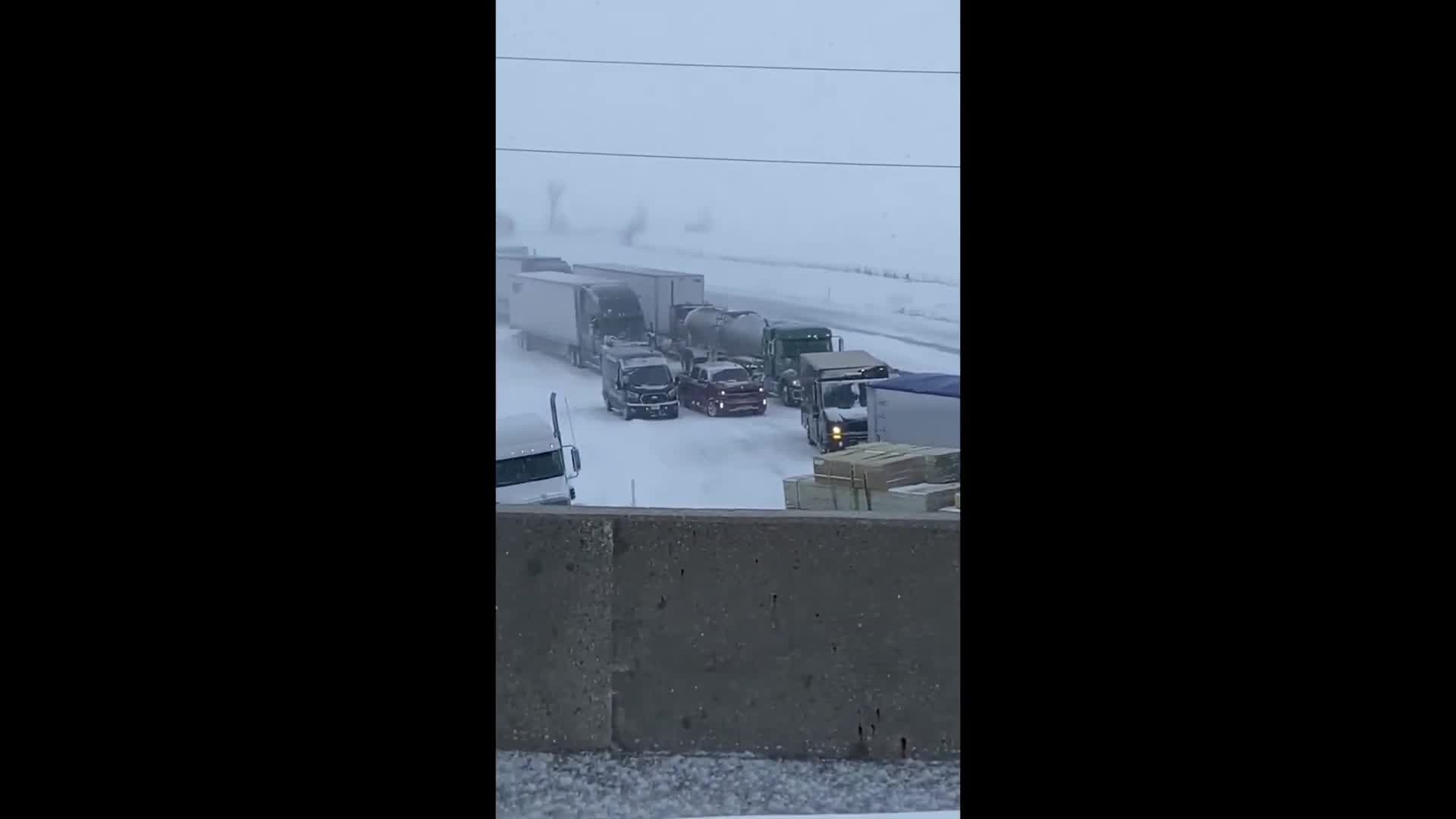 Dozens of vehicles in pileup on Illinois interstate amid heavy snowfall