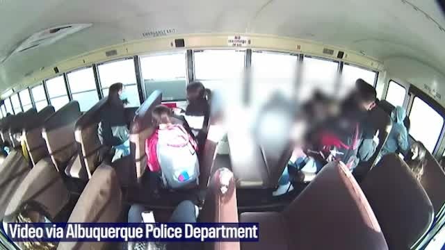 Car slams into school bus filled with children