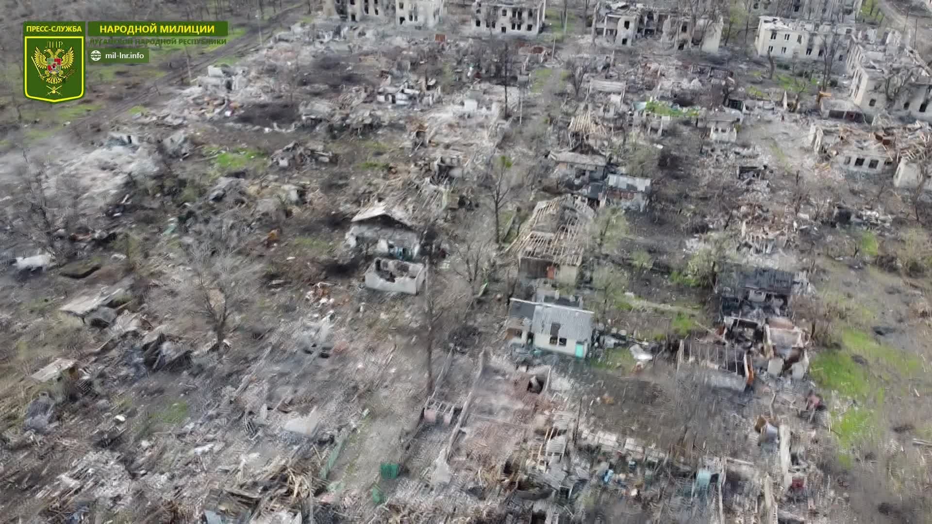 Drone footage shows destruction of Luhansk village in eastern Ukraine