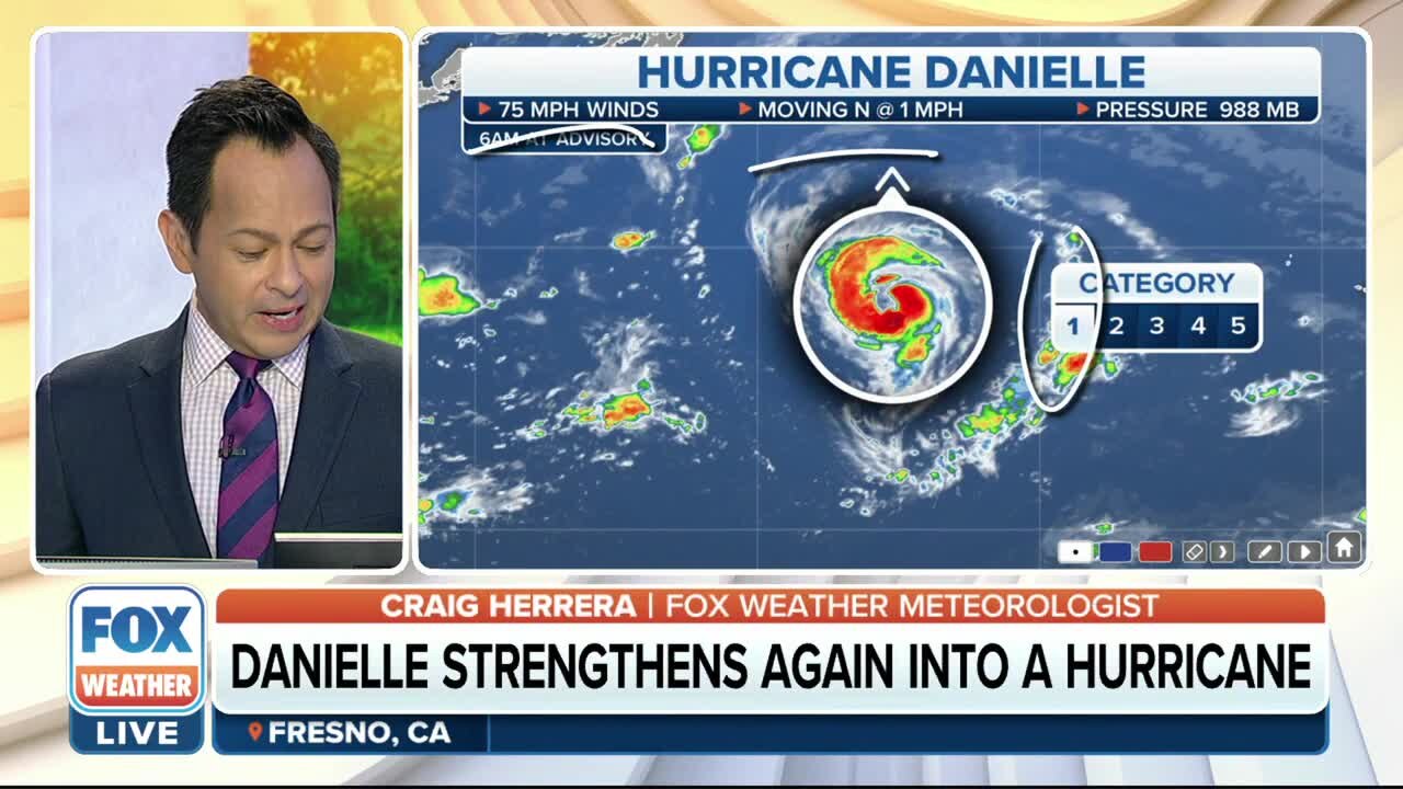 Hurricane Danielle, Tropical Storm Earl strengthen in the Atlantic