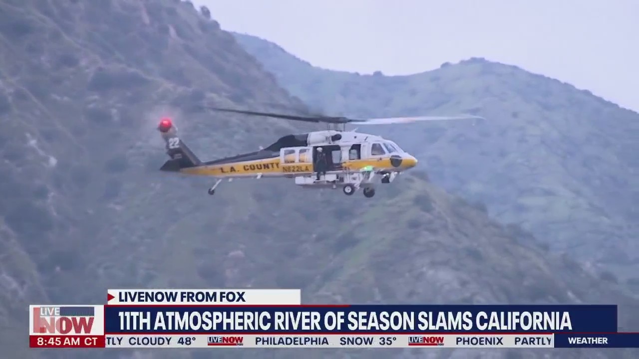11th atmospheric river strikes California this season
