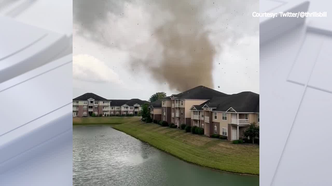 Tornado seen ripping through residences in Greenwood, Indiana