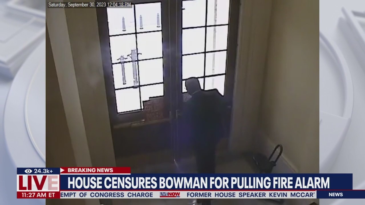 Bowman censured over pulling fire alarm