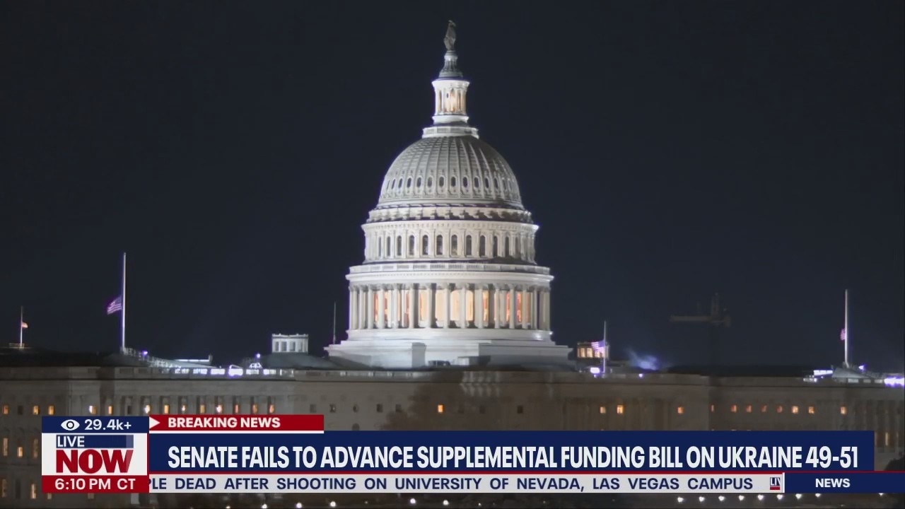 Senate fails to advance Ukraine, Israel funding bill