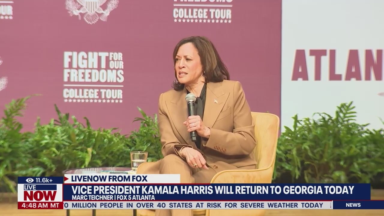 VP Harris returns to Atlanta to talk voting