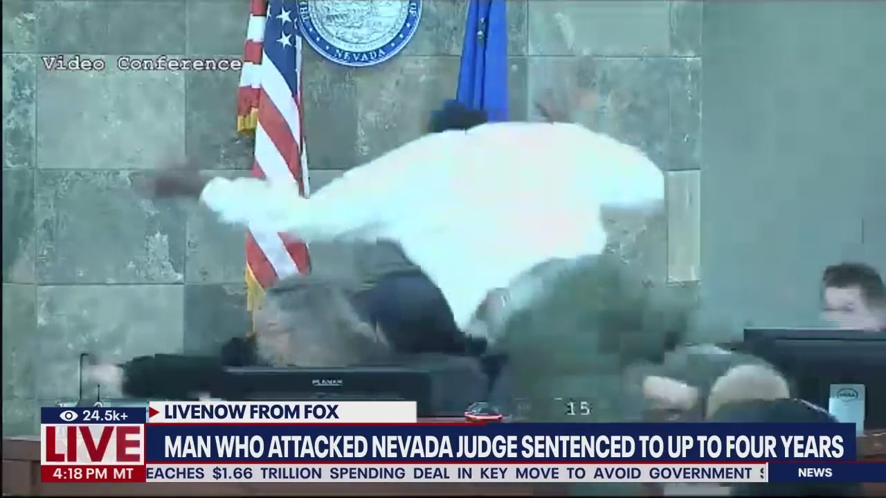 Man who attacked Nevada judge gets up to 4 years