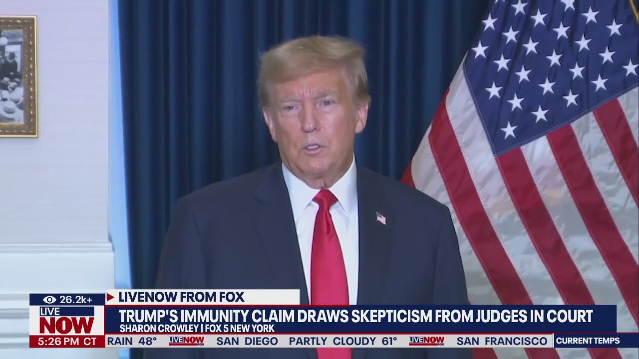 Trump speaks out after hearing on immunity claim