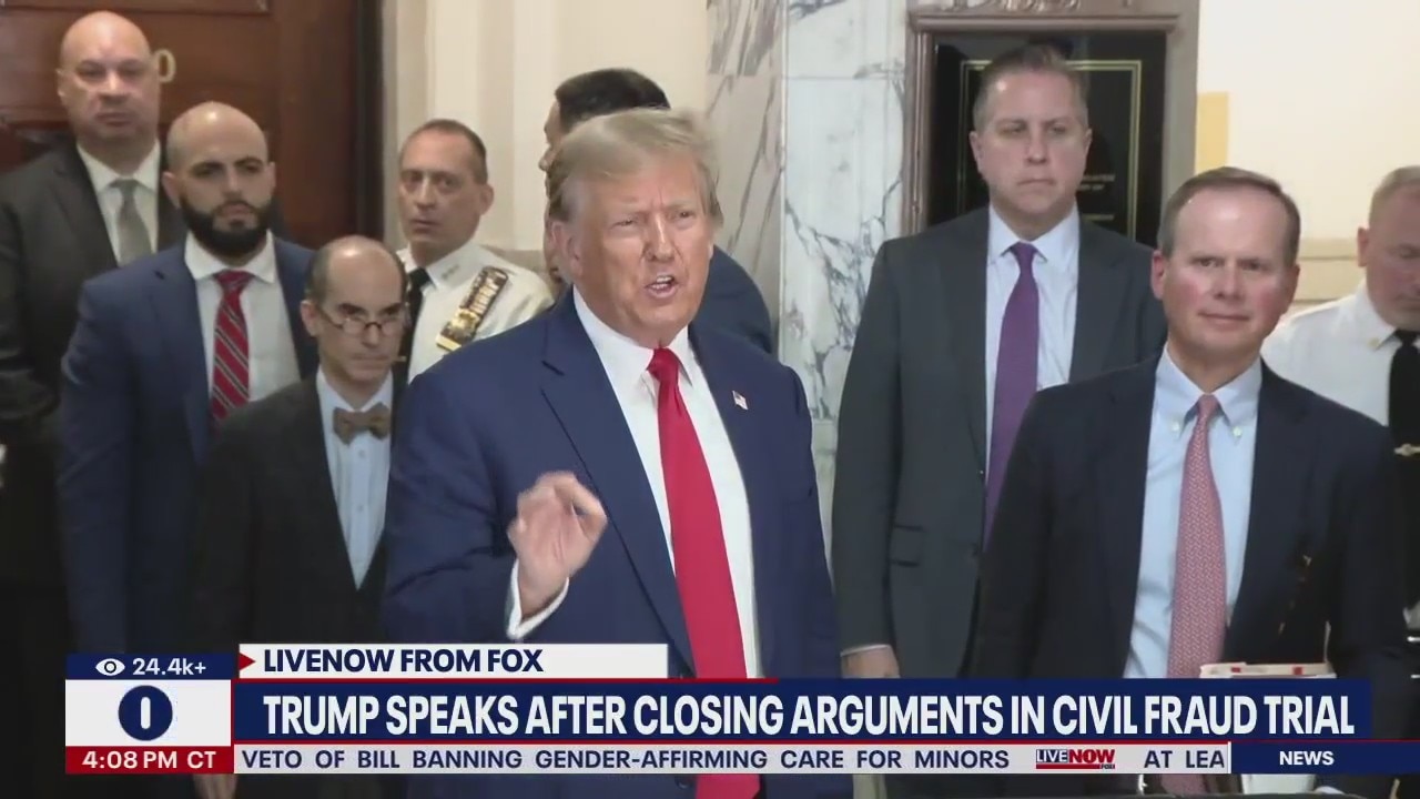 Trump defies order, makes closing argument