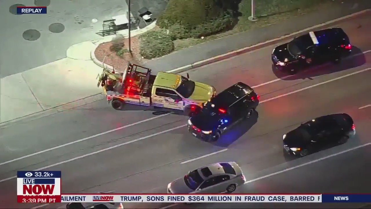 Stolen tow trucks crashes into police cruiser