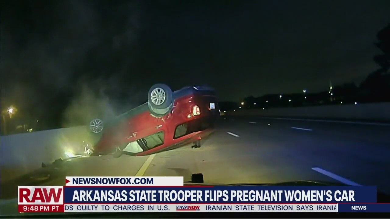 Police officer flips pregnant woman's car in Arkansas attempting to pull her over